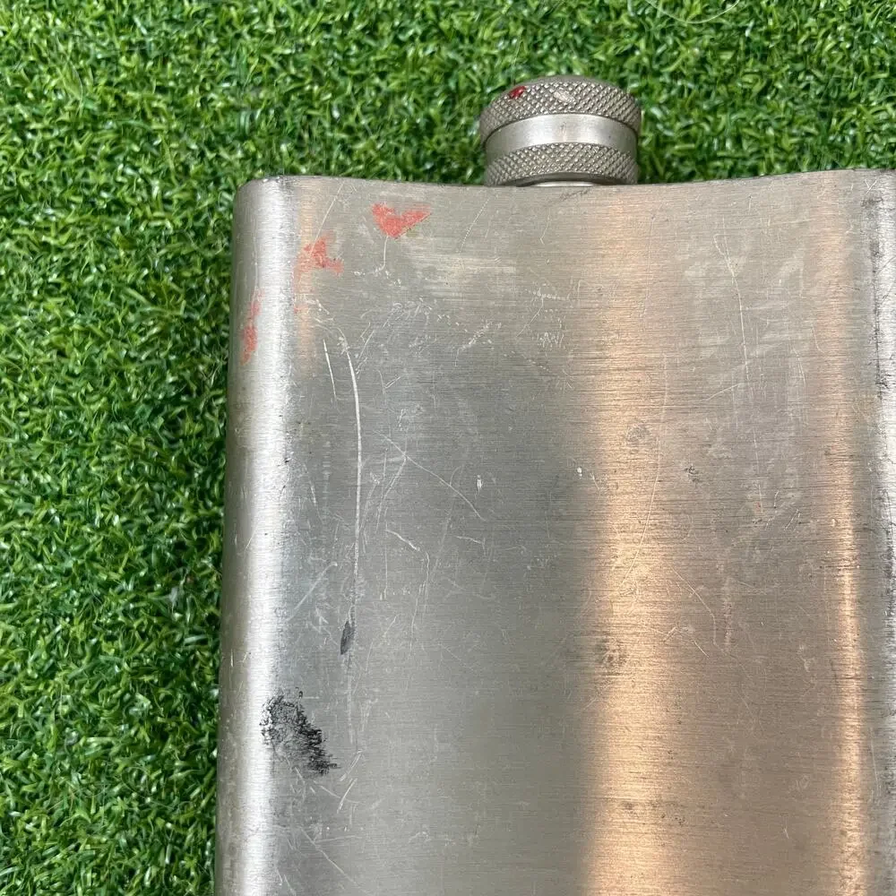 Vintage Thailand Tin Kings Pewter Hip Flask